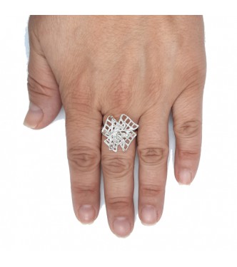 R002396 Genuine Sterling Silver Extravagant Statement Ring Solid Hallmarked 925 Handmade
